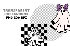 Halloween Retro Groovy PNG Clipart Set Ghosts Pumpkins Product Image 8