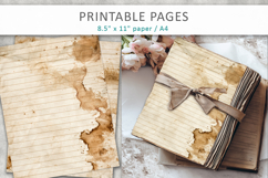 Coffee stained grunge paper, aged paper background Product Image 3