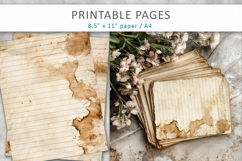 Coffee stained grunge paper, aged paper background Product Image 4