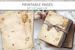 Coffee stained grunge paper, shabby chic paper Product Image 4