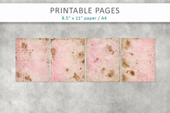 Vintage Coffee Stained Junk Journal, vintage digital paper Product Image 2