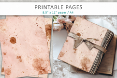Vintage Coffee Stained Junk Journal, distressed paper Product Image 3