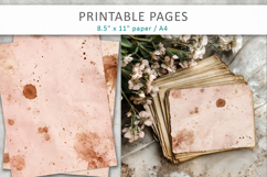 Vintage Coffee Stained Junk Journal, distressed paper Product Image 4