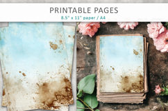 Vintage Coffee Stained Digital Papers Product Image 3