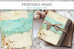 Coffee stained vintage scrapbook papers Product Image 3