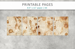 Coffee stained old paper texture Product Image 2