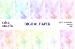 Color Drop Watercolor Digital Papers Background Product Image 1