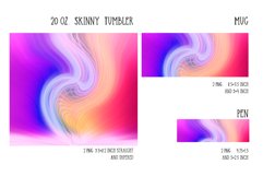 color effect sublimation design for tumbler and mug and pen