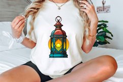 Watercolor Color full Lantern Ramadan Clipart Bundle Product Image 4