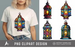 Watercolor Color full Lantern Ramadan Clipart Product Image 1