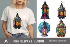 Watercolor Color full Lantern Ramadan Clipart Product Image 1