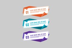 Color gradient labels banner infographic business graphic Product Image 2