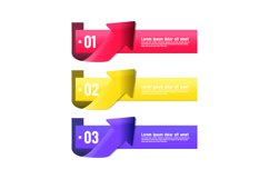 Color gradient labels banner infographic template concept Product Image 1