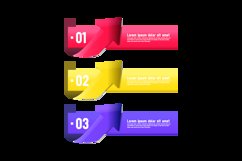 Color gradient labels banner infographic template concept Product Image 2