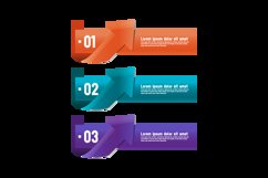 Color gradient labels banner infographic template design Product Image 2