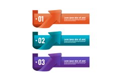 Color gradient labels banner infographic template design Product Image 1