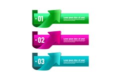 Color gradient labels banner infographic template isolated Product Image 1