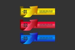 Color gradient labels banner infographic template vector Product Image 1