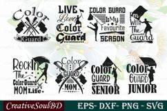 Color Guard SVG Bundle Cut File, Live Love Color Guard Svg, Product Image 1