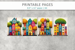 Fanciful house illustrations, Printable illustrated Product Image 2