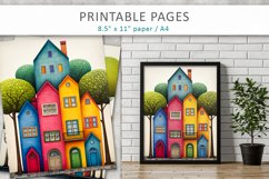 Fanciful house illustrations, Printable illustrated Product Image 3