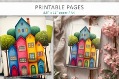 Fanciful house illustrations, Printable illustrated Product Image 4