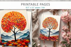 Artistic tree journal pages, Tree-themed scrapbook paper Product Image 5