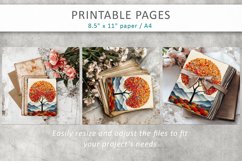 Artistic tree journal pages, Tree-themed scrapbook paper Product Image 6