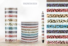 color leopard stripes sublimation design for tumbler and mug and pen