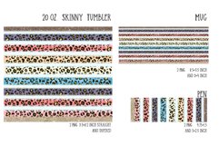 color leopard stripes sublimation design for tumbler and mug and pen