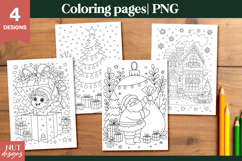 Coloring pages for kids Santa Christmas Coloring Page Product Image 1