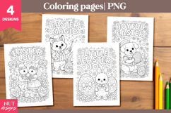 Vintage Easter Coloring Pages Easter quotes kids activity Product Image 1