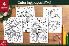 Merry Christmas Coloring Pages for Kids printable acrivity Product Image 1