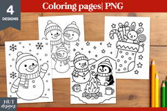 Cute Christmas Coloring pages for kids Christmas printable Product Image 4