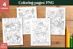 Coloring pages for kids Santa Christmas Coloring Page Product Image 1