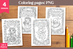 Vintage Easter Coloring Pages Easter quotes kids activity Product Image 1