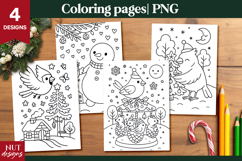 Merry Christmas Coloring Pages for Kids printable acrivity Product Image 1