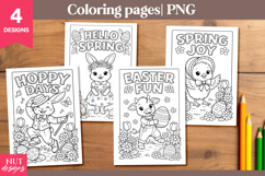 Vintage Easter Coloring Pages Easter quotes kids activity Product Image 1