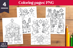 Christmas Coloring pages Christian Christmas printable Product Image 1
