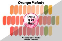 Orange Melody Procreate Color Palette Product Image 1