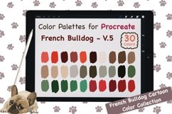 Procreate Color Palette - French Bulldog Cartoon V.5 Product Image 1