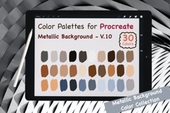 Procreate Color Palettes - Metallic Background V.10 Product Image 1