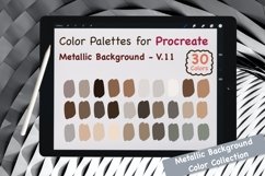 Procreate Color Palettes - Metallic Background V.11 Product Image 1