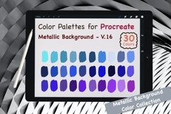 Procreate Color Palettes - Metallic Background V.16 Product Image 1