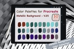 Procreate Color Palettes - Metallic Background V.25 Product Image 1