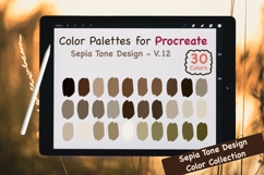 Procreate Color Palettes-Sepia Tones V.12 Product Image 1
