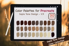 Procreate Color Palettes-Sepia Tones V.9 Product Image 1