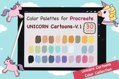 Color Palettes set for Procreate - Unicorn Cartoons - V.1 Product Image 1