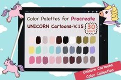 Color Palettes set for Procreate - Unicorn Cartoons - V.15 Product Image 1