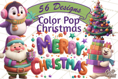 Christmas Clipart PNG, Bold Holiday Characters &amp; Decor Product Image 1